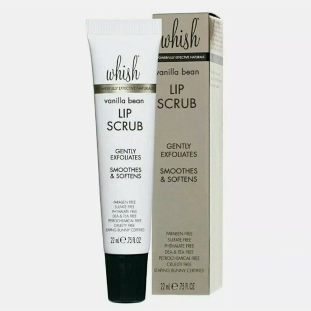 Whish Vanilla Bean Lip Scrub - (NEW in Box/Unopened) - Gently Exfoliates/Softens
